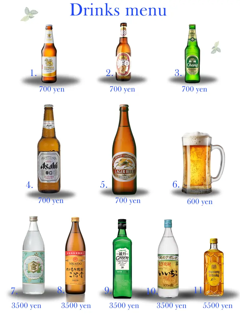Drink Menu 1